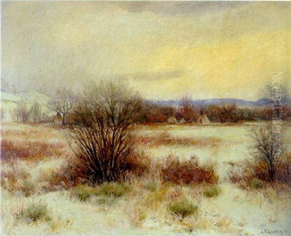 Indian Encampment In Winter - view 1