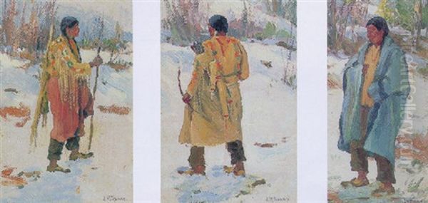Indian Hunters In Winter - view 1