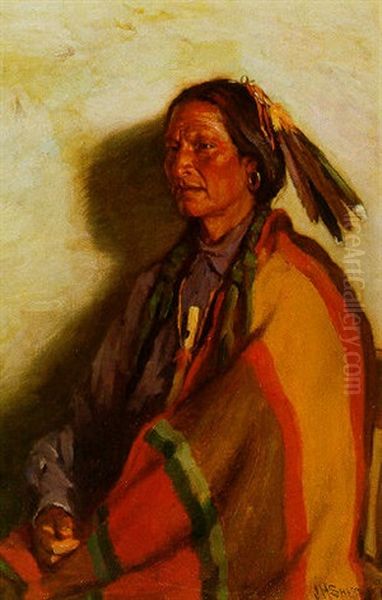 Portrait Of Tab-boon-gicash (rabbit Tail), A Shoshone - view 1