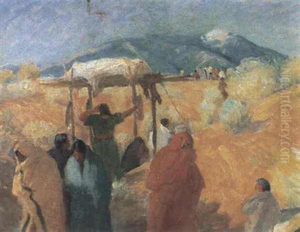 Taos Burial Scene - view 1