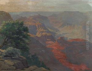 Grand Canyon At Dusk by Louis Hovey Sharp