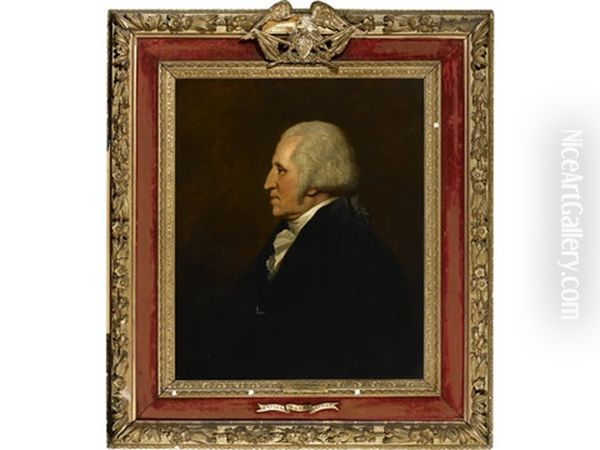 A Pair Of Portraits Of George And Martha Washington by James Sharples