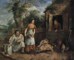 Feeding The Pigs by Rolinda Sharples