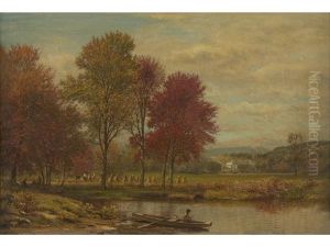 Autumn Landscape With Lake