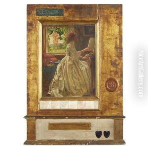 When Alone She Sits With Her Music And Books by John Byam Shaw