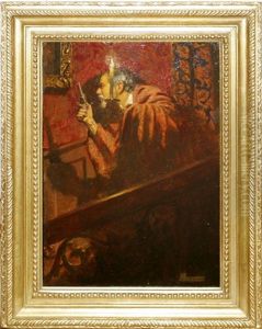 Man On Stairway by John Byam Shaw