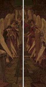 Angels In A Basilica (+ Another; 2 Works) by John Byam Shaw