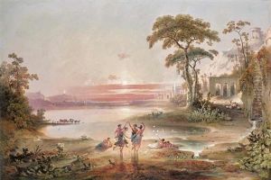 Dancing Nymphs Beside The Bay Of Naples by Joshua Shaw
