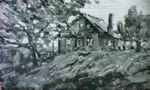 Autumn View With Cottage by Sydney Dale Shaw