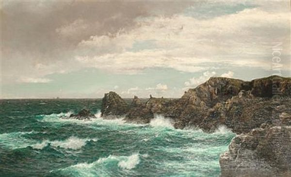 Waves Breaking On A Rocky Coastline - view 1