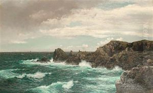 Waves Breaking On A Rocky Coastline by Walter Shaw