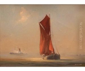 Gleams Of Light On The Thames Estuary by George Shaw