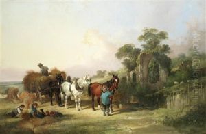 The Final Days Of Harvest by William Shayer the Elder