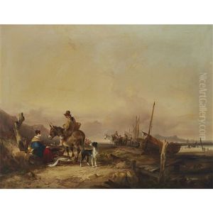 The Fish Seller, Isle Of Wight by William Shayer the Elder