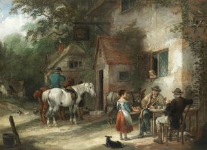 Outside The Crown Inn by Charles Shayer