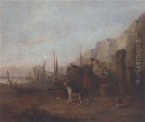 Fisherfolk On A Beach - view 1