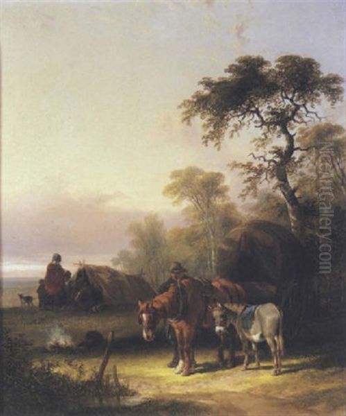 A Gypsy Encampment - view 1
