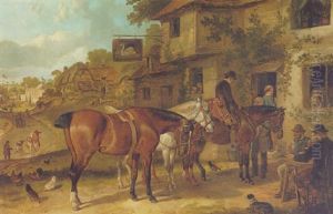 Horseman Resting By An Inn In A Landscape
