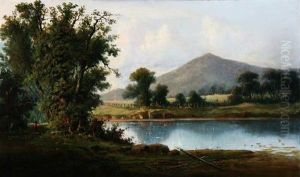 River Landscape With Mt. Tamalpais In The Distance by Charles Dyer Shed