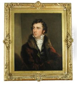 Portrait Of A Gentleman, In A Fur-lined Red Jacket