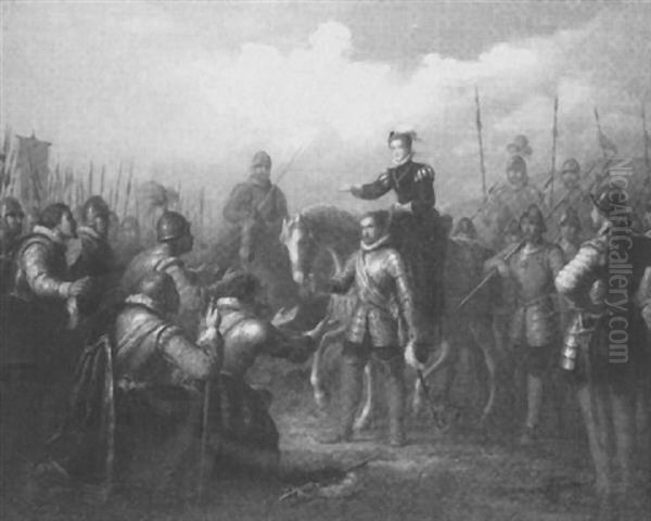 Mary Queen Of Scots Before Her Troops - view 1