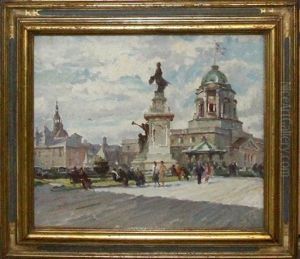 Champlain Monument And Post Office Quebec