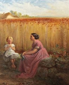 Making Daisy Chains At The Corner Of A Cornfield by Edward Sheil