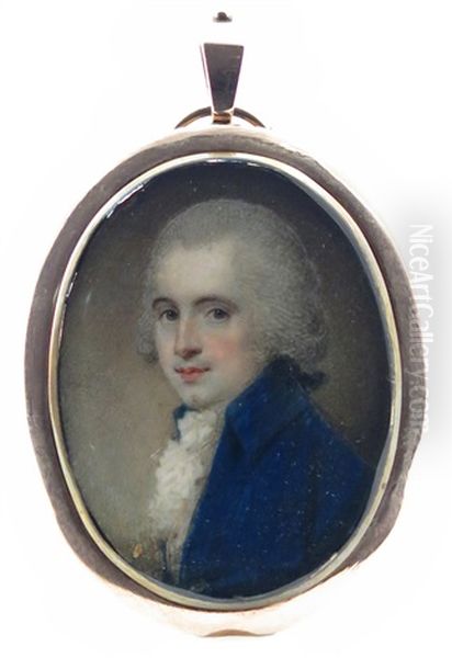 Portrait Miniature Of A Gentleman Head And Shoulders - view 1