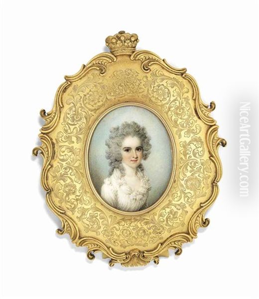 Eleanor Countess Of Lauderdale, Nee Todd (1762-1856), In White Dress by Samuel Shelley