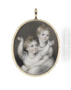 A Miniature Portraying The Misses Norman A Miniature Portraying The Misses Norman