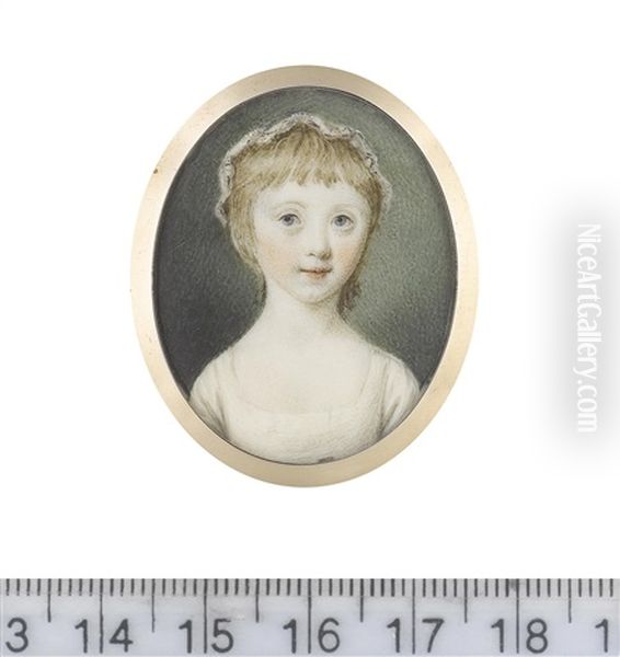 Mary, 3rd Countess Of Courtown (1769-1823), When Lady Mary Montagu Scott, Wearing White Dress, Her Blonde Hair Worn Short Beneath A Frilled Lace Cap - view 1