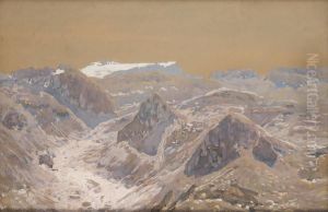 Montagnes Enneigees by Eugen Felix Prosper Bracht