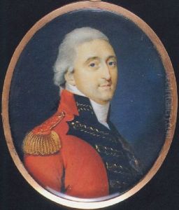 A Field Officer Of Infantry, In Scarlet Coat With Very Pale Buff Facings And Silver Lace, Frilled White Shirt And Black Stock