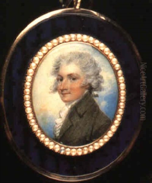 Portrait Of A Gentleman In Green Coat And White Frilled Cravat - view 1
