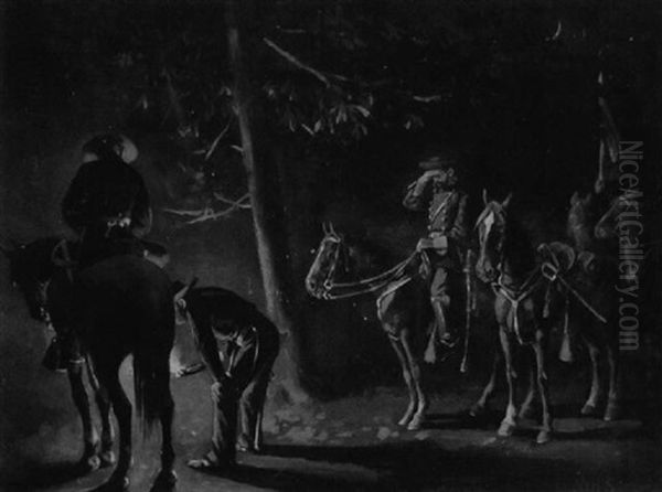 Confederate Soldiers Tracking Union Troops - view 1