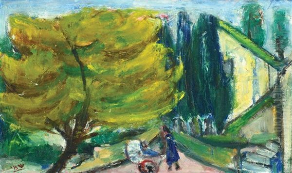 Double Sided: Woman With A Stroller - view 1