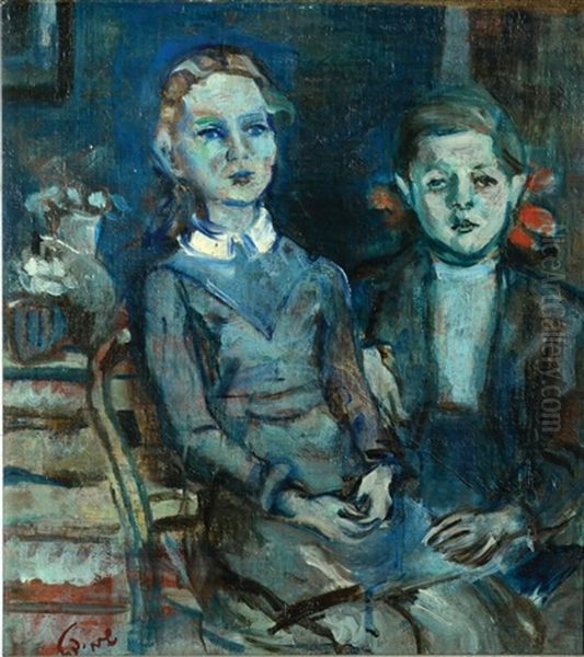 Two Girls In Blue - view 1