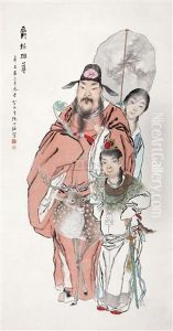 Character And Animals by Shen Xinhai