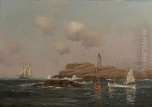 Boon Lighthouse, Isle Of Shoals, New Hampshire by Warren W. Sheppard