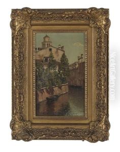 Quiet Venetian Canal Scene by Warren W. Sheppard