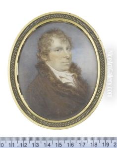 Mr Wells, Wearing Fur-trimmed Brown Coat, White Waistcoat And Tied Stock by William Sherlock