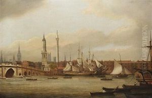 Shipping Lying In The Thames Below Old London Bridge