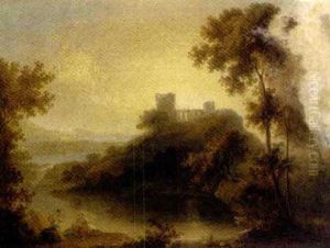 Figures In A Landscape With A Ruined Castle Beyond
