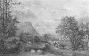 Leading The Cattle Home by William P. Sherlock