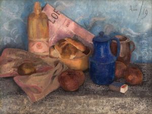 Still Life With A Blue Pitcher by Aleksandr Vasilievich Shevchenko