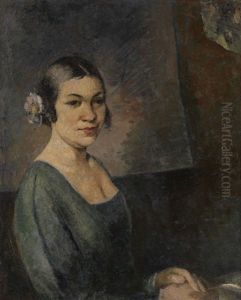 Portrait Of The Artist's Wife by Aleksandr Vasilievich Shevchenko