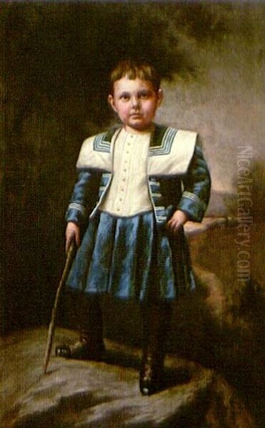 Portrait Of Boy In Blue - view 1