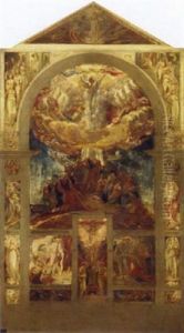 A Cartoon For The High Altar Of The Chapel Of The Ascension, Bayswater Road by Frederick James Shields