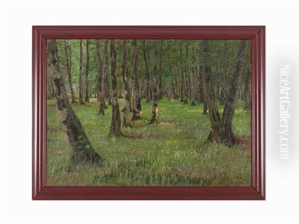 Forest Landscape With Walkers - view 1
