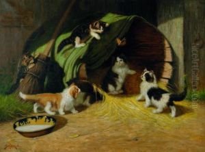 Kittens In The Barnyard by Sydney Lawrence Brackett